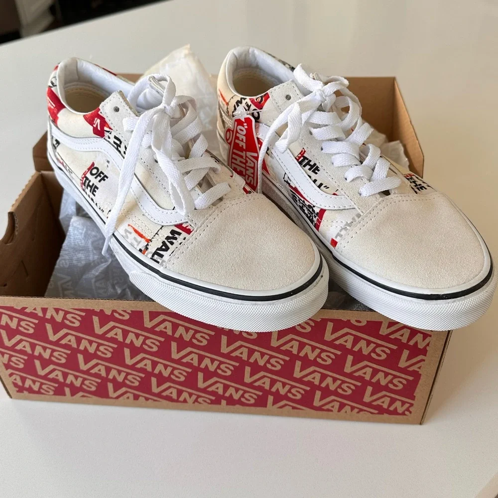 NEW Vans Old Skool Packing Tape Blncdblnc/True White WMNS sneakers - Picture 7 of 8